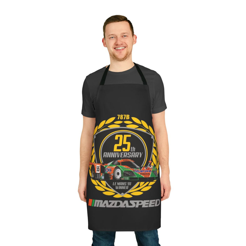 Mazda 787B inspired racing apron featuring the iconic Mazda rotary engine design