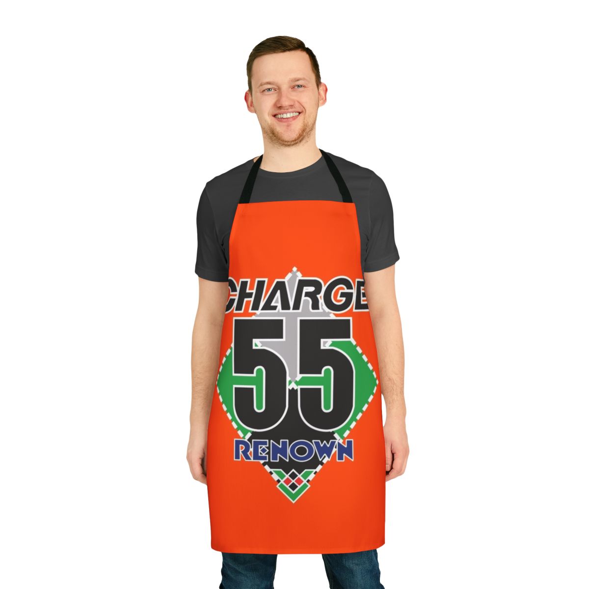 Mazda 787B-inspired automotive apron with racing graphics
