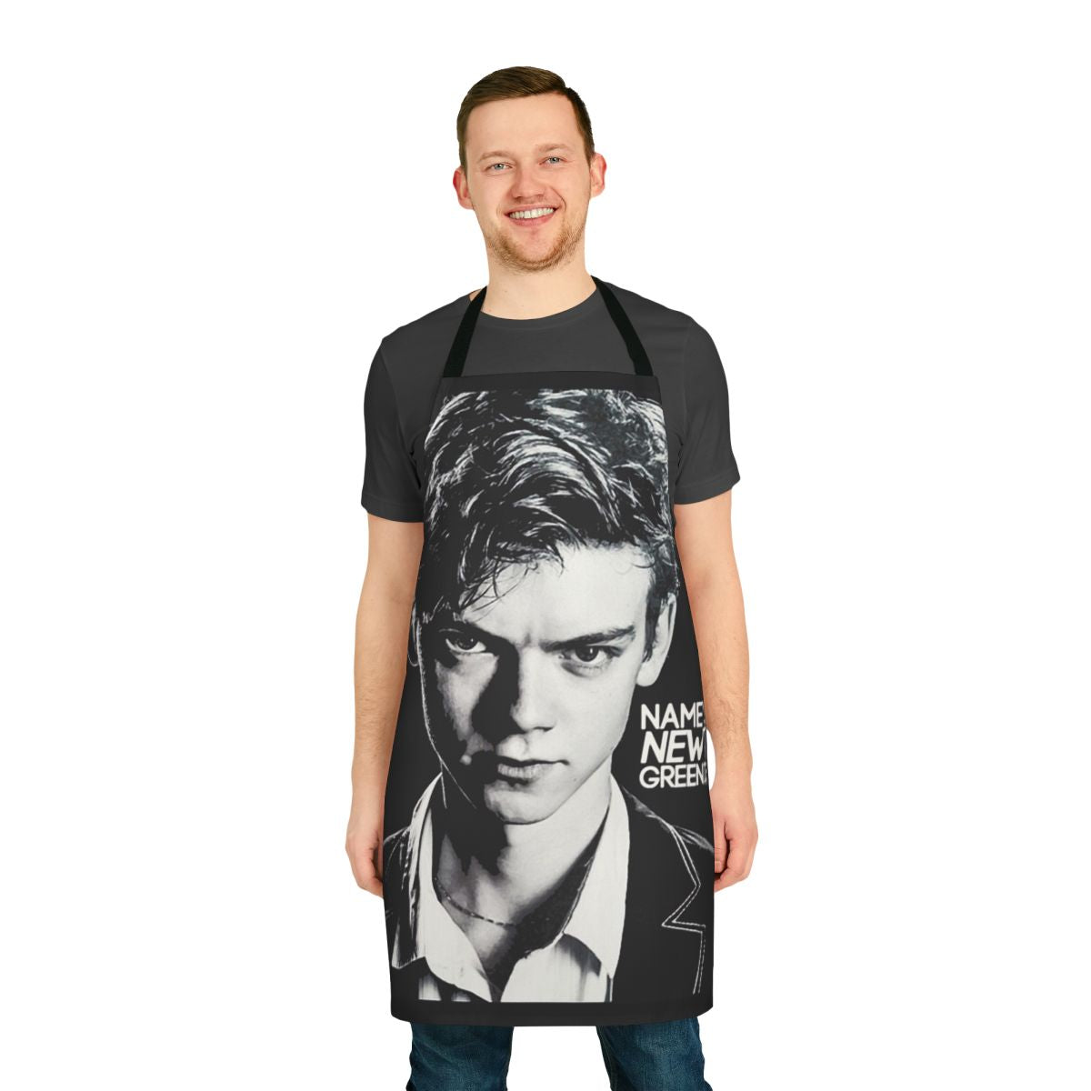 Maze Runner inspired apron featuring a design with Thomas Brodie-Sangster as Newt