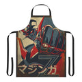 Mazinger Z-inspired apron featuring the iconic robot and characters from the classic manga and anime