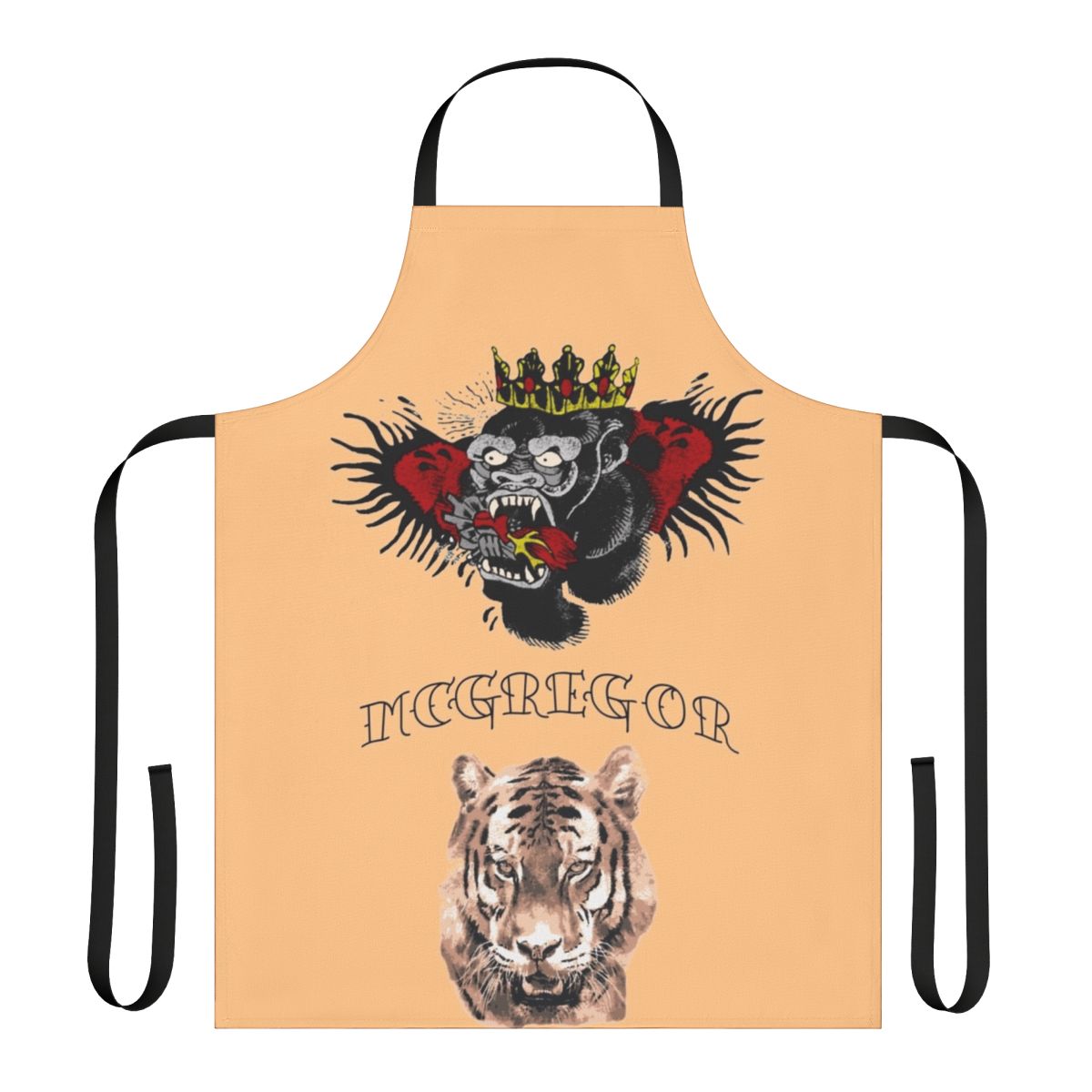 Mcgregor inspired tattoo design printed on an apron