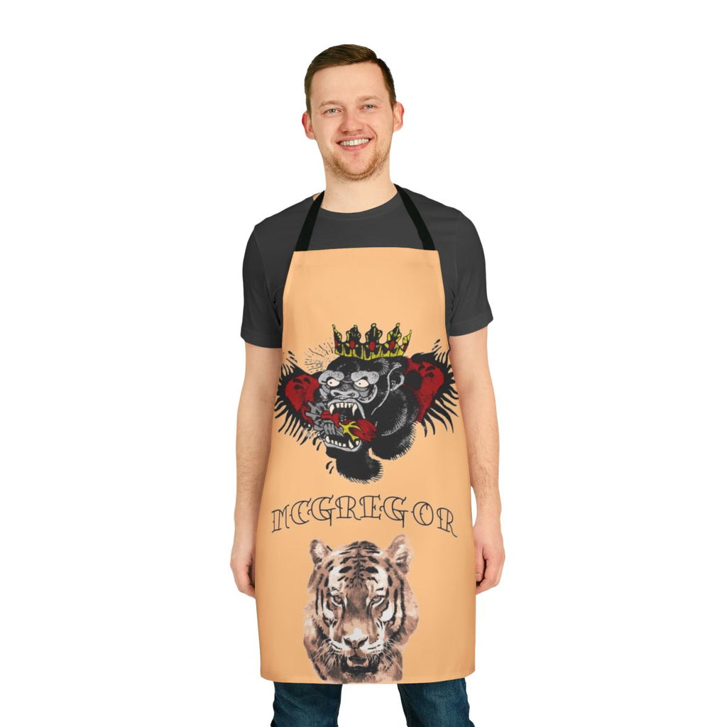 Mcgregor inspired tattoo design printed on an apron