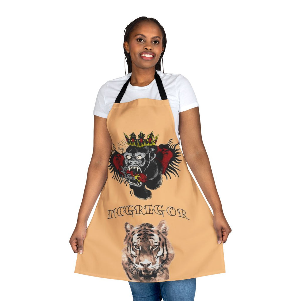 Mcgregor inspired tattoo design printed on an apron