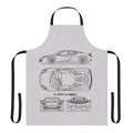 Mclaren MP4 12C blueprint design printed on a high-quality apron for automotive enthusiasts