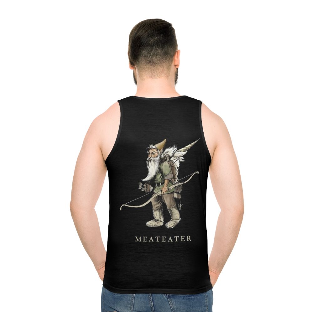 Meat Eater Gnome Packing Out a Unicorn Unisex Tank Top