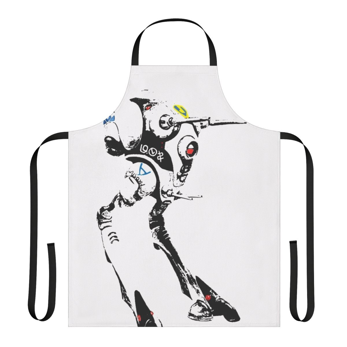 Stylish Mecha-Themed Apron Featuring Iconic Zentraedi Battle Pod Design