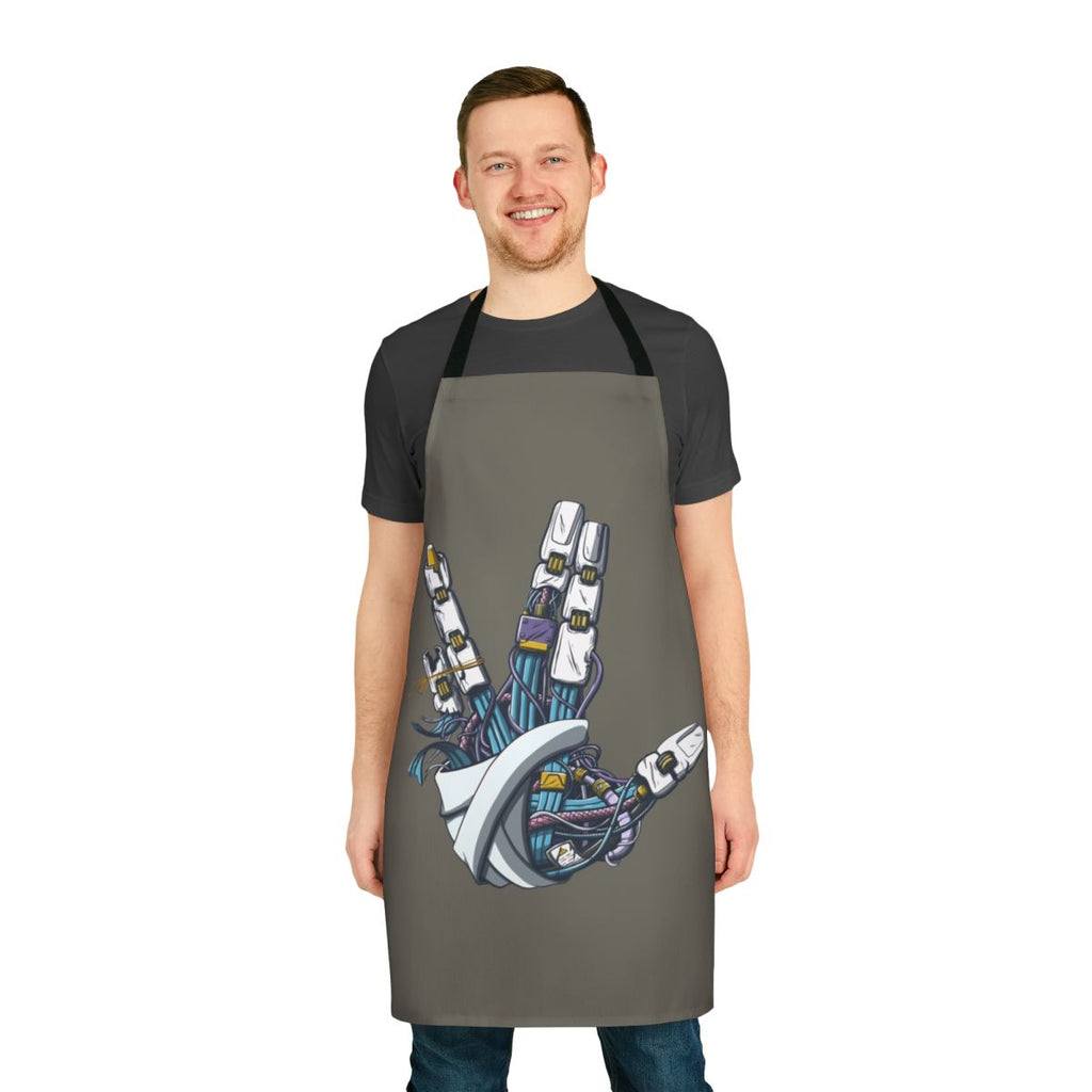Mecha-inspired Vulcan salute design on a high-quality, durable apron for Star Trek fans
