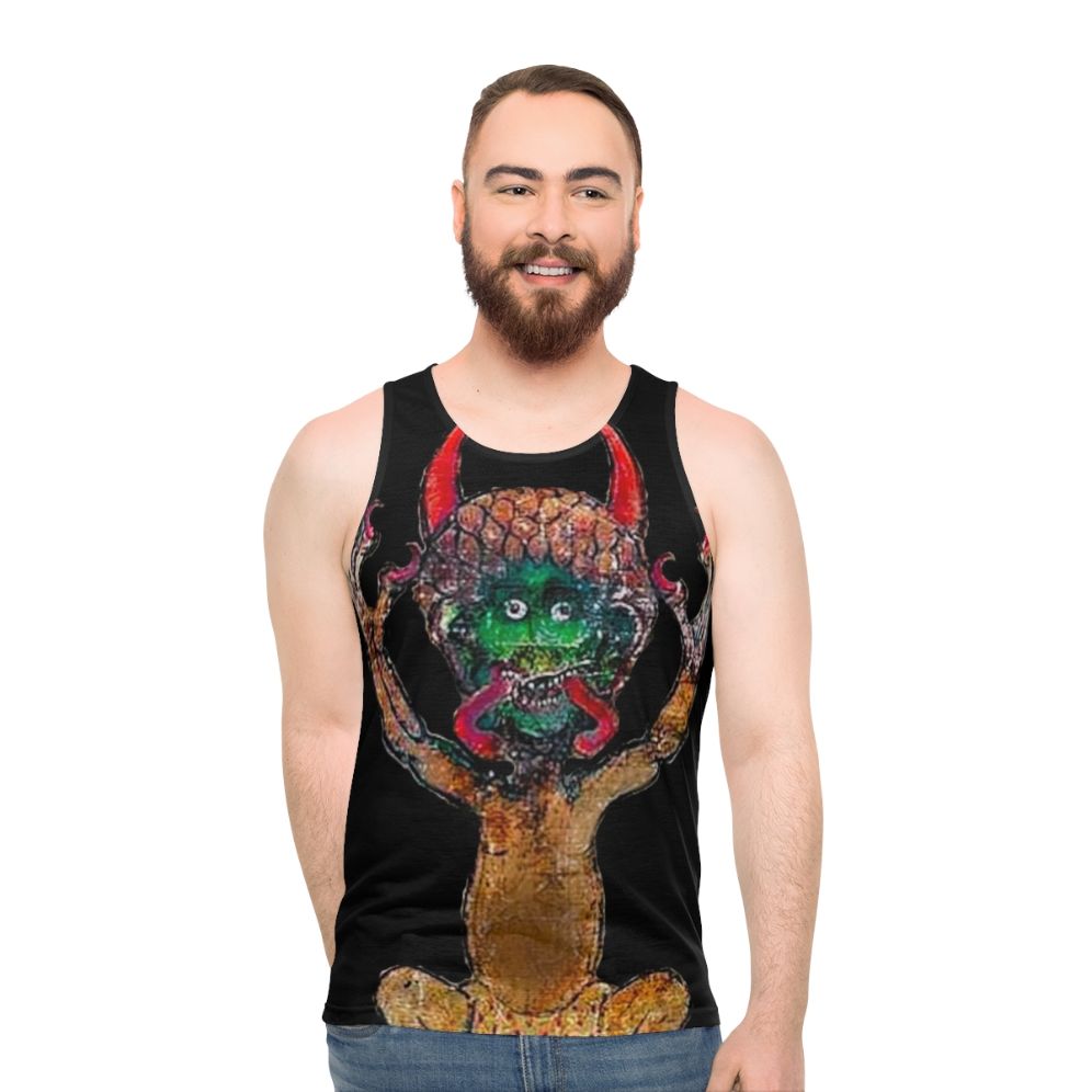 Medieval Codex Gigas Devil Illustration Unisex Tank Top