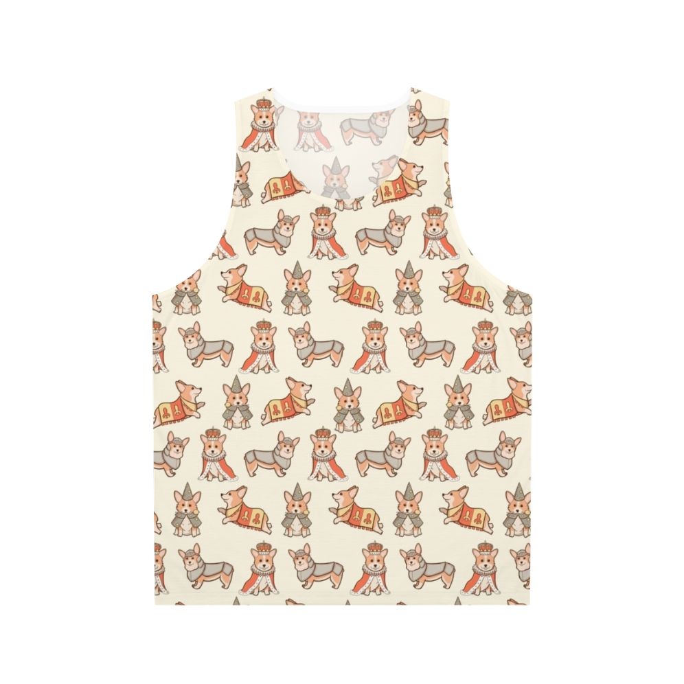 Medieval fantasy corgi dog unisex tank top