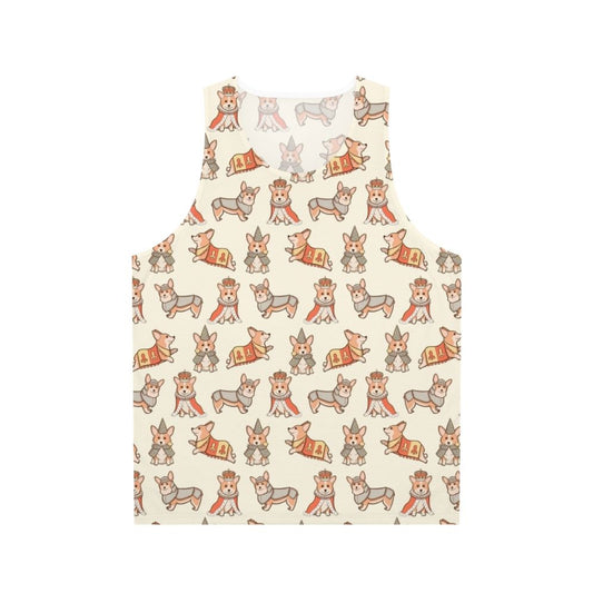 Medieval fantasy corgi dog unisex tank top
