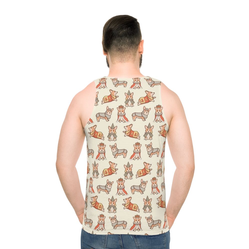 Medieval fantasy corgi dog unisex tank top