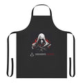 Assassin's Creed inspired medieval fantasy video game fan art printed on a high-quality kitchen apron.