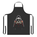 Model wearing an Assassins Creed-inspired apron with medieval-style design and accents.