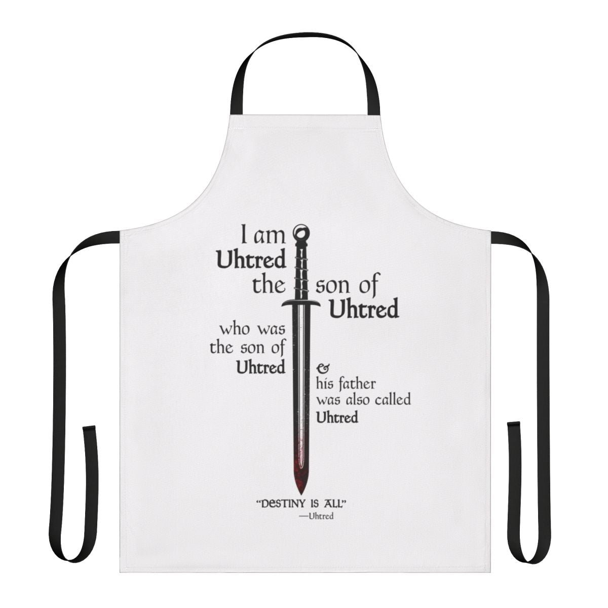 Medieval warrior apron featuring Uhtred of Bebbanburg from the TV series The Last Kingdom