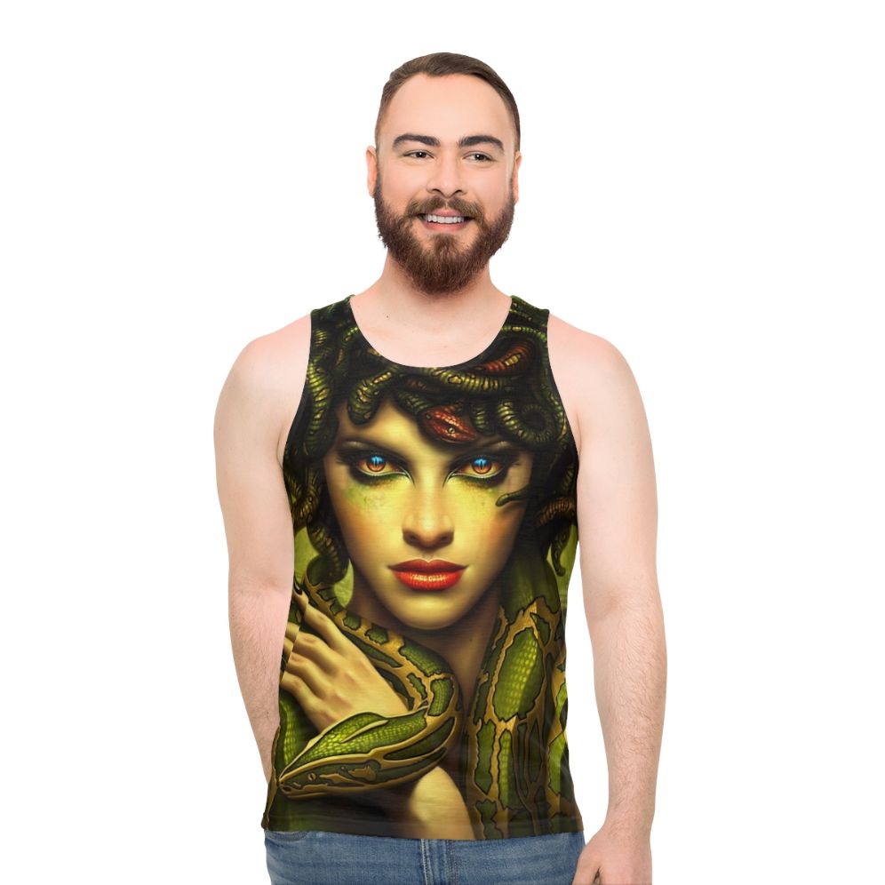 Medusa Unisex Tank Top with Mythological Greek Gorgon Artwork