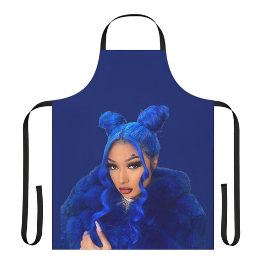 Megan Thee Stallion inspired apron with bold graphics and vibrant colors