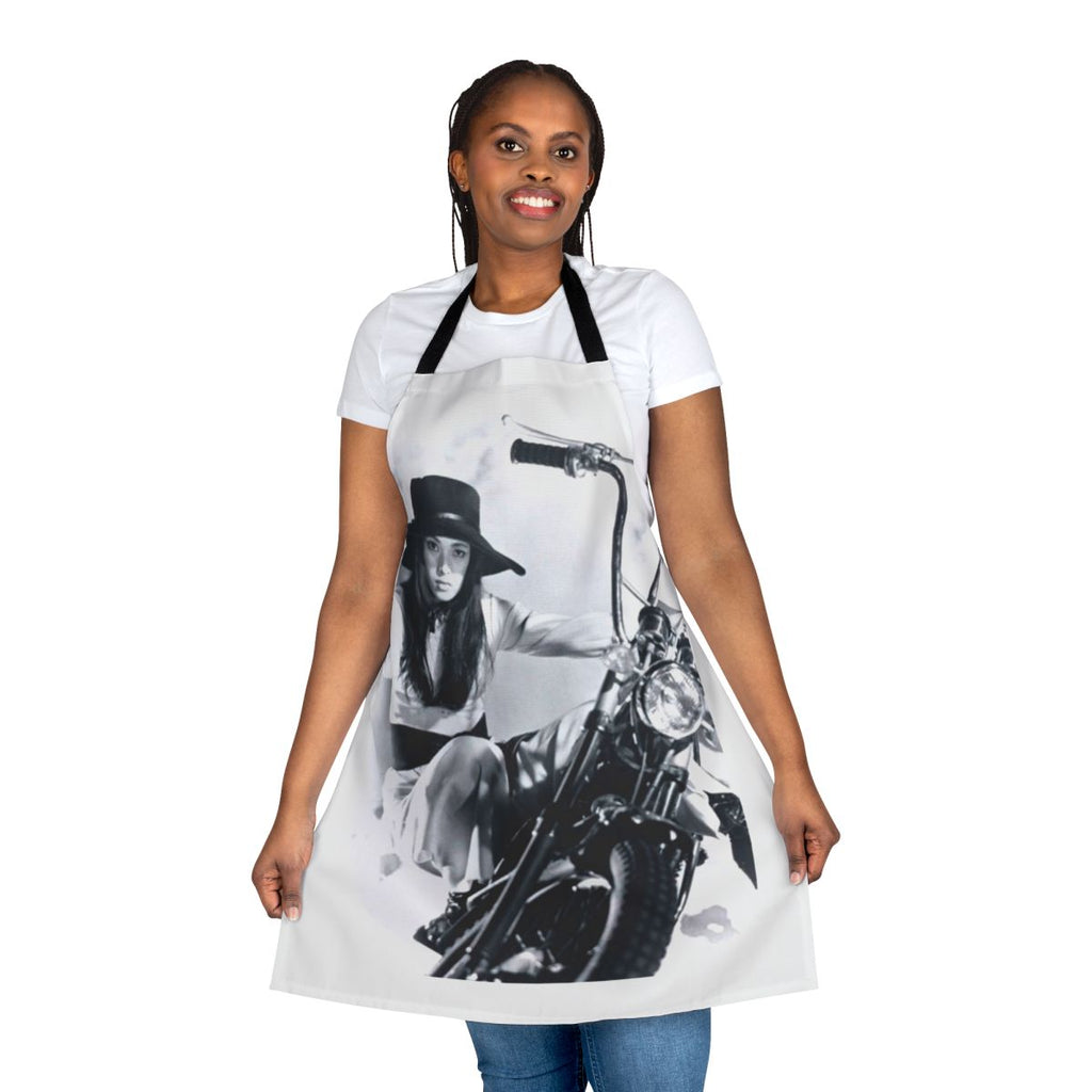 Meiko Kaji inspired apron featuring the iconic lady snowblood/shurayukihime design