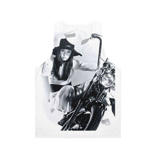 Meiko Kaji inspired unisex tank top featuring classic Japanese film imagery