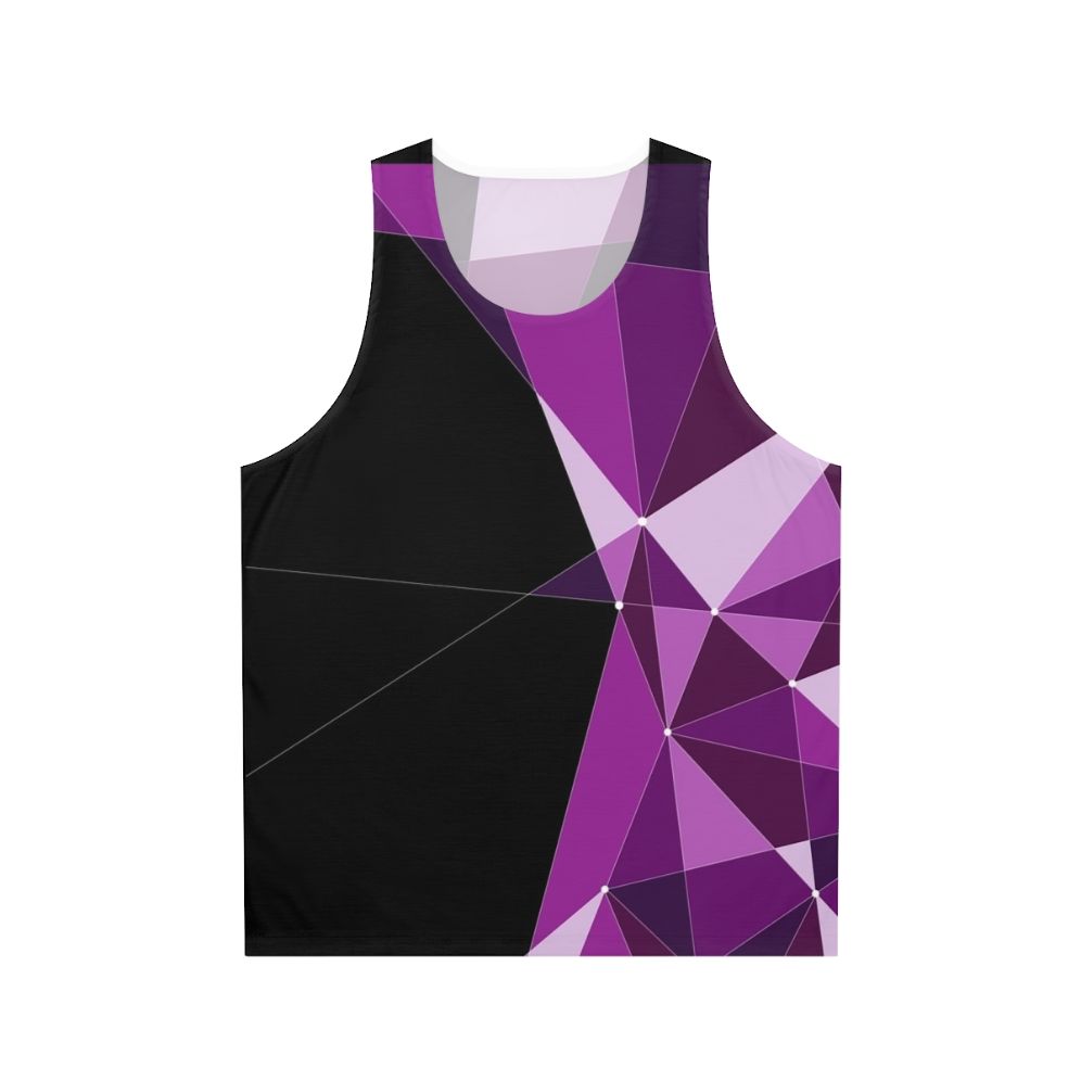 Unisex tank top with Melbourne VLine train livery geometric triangle design