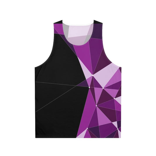 Unisex tank top with Melbourne VLine train livery geometric triangle design