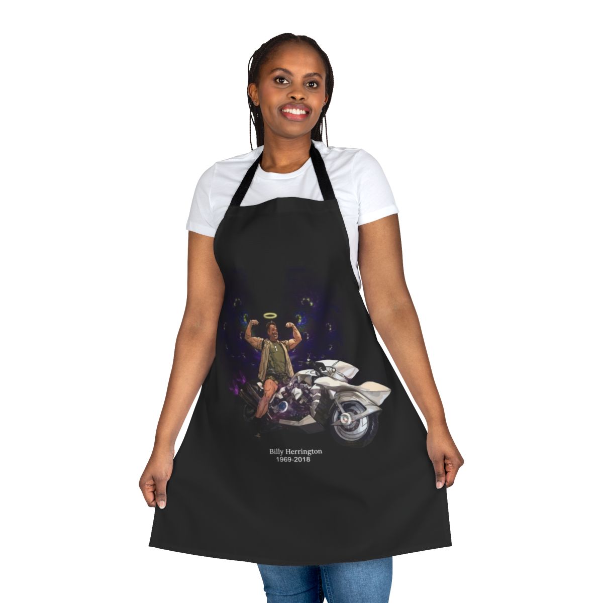 Memorial tribute apron featuring Aniki, the legendary Gachimuchi wrestler and fitness icon