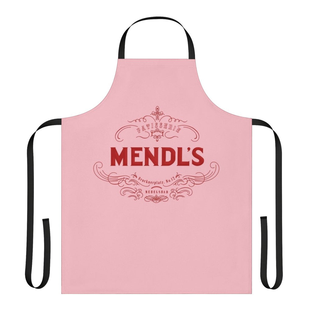 Mendl's Patisserie-themed apron, inspired by the film The Grand Budapest Hotel