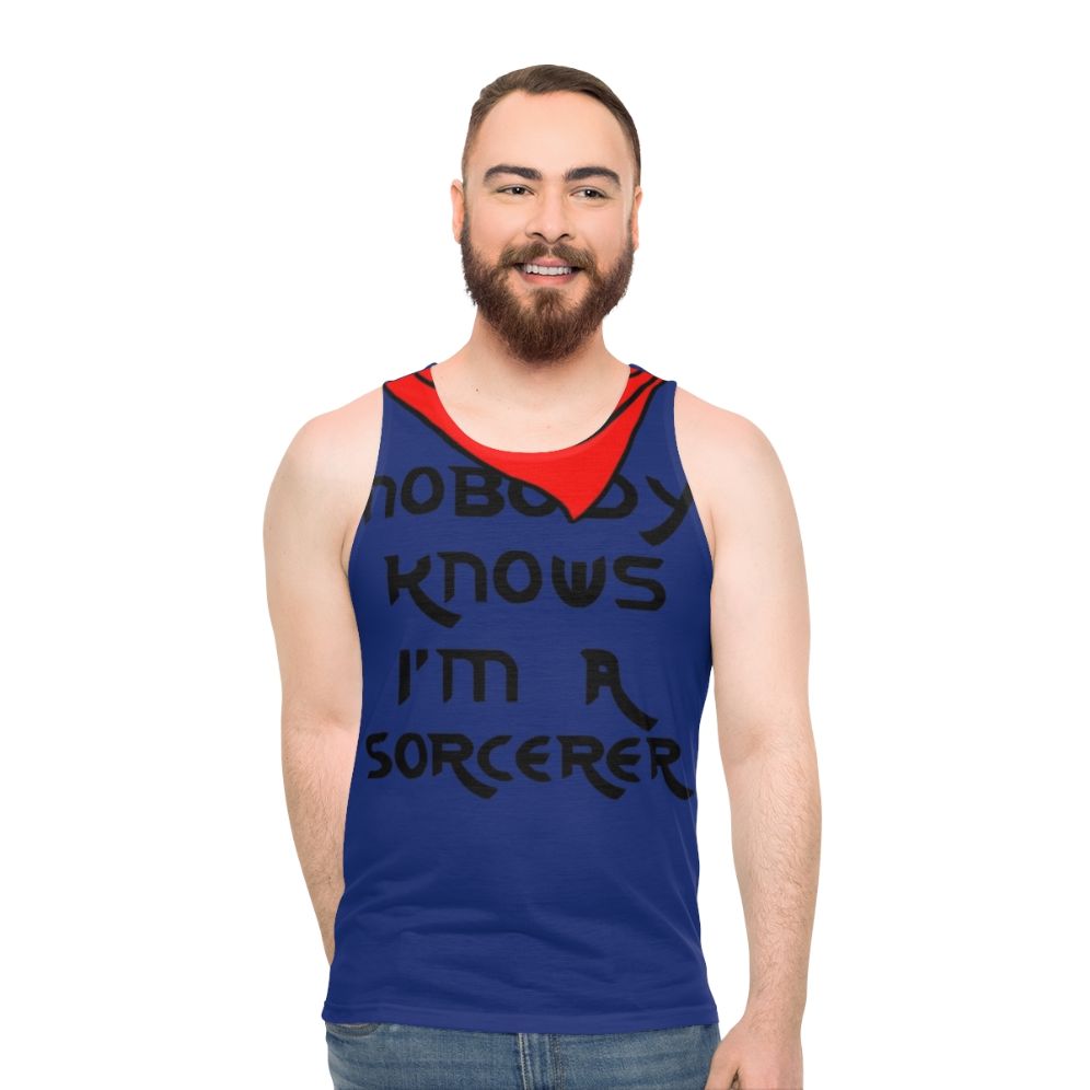Merlin inspired "Nobody Knows I'm A Sorcerer" unisex tank top