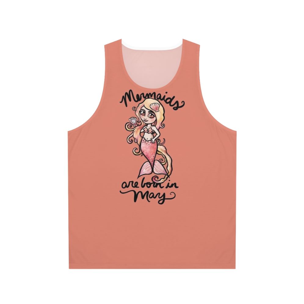 Mermaid unisex tank top for May birthdays