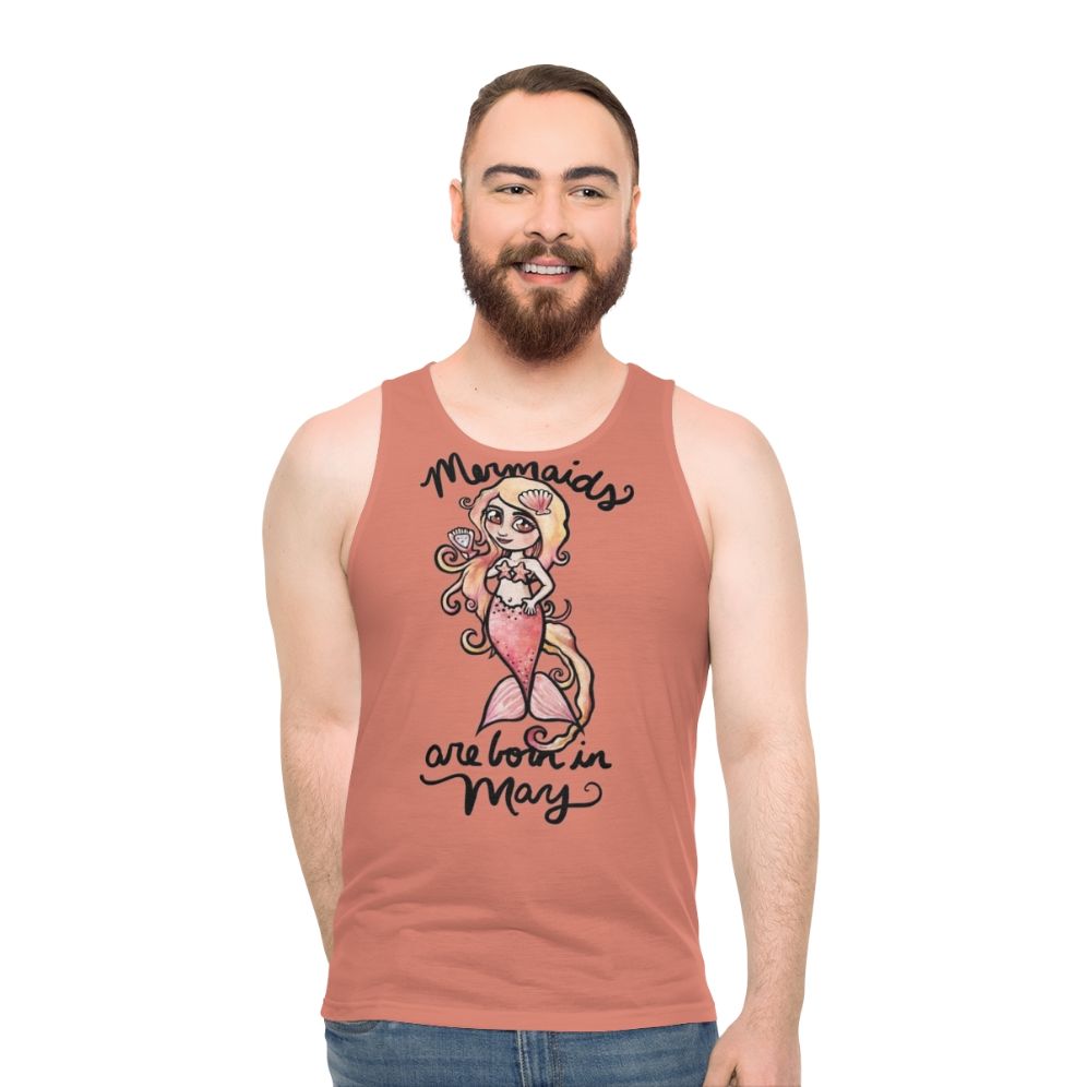 Mermaid unisex tank top for May birthdays