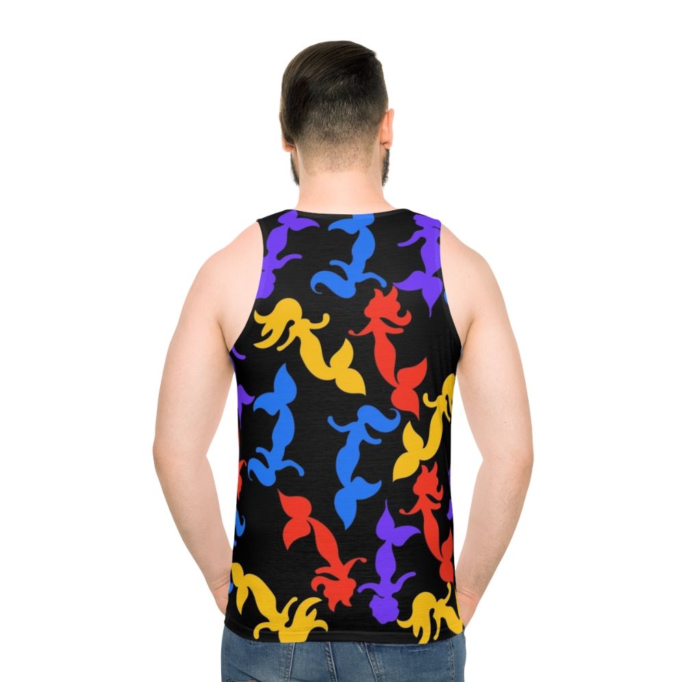 Mermaid pattern unisex tank top