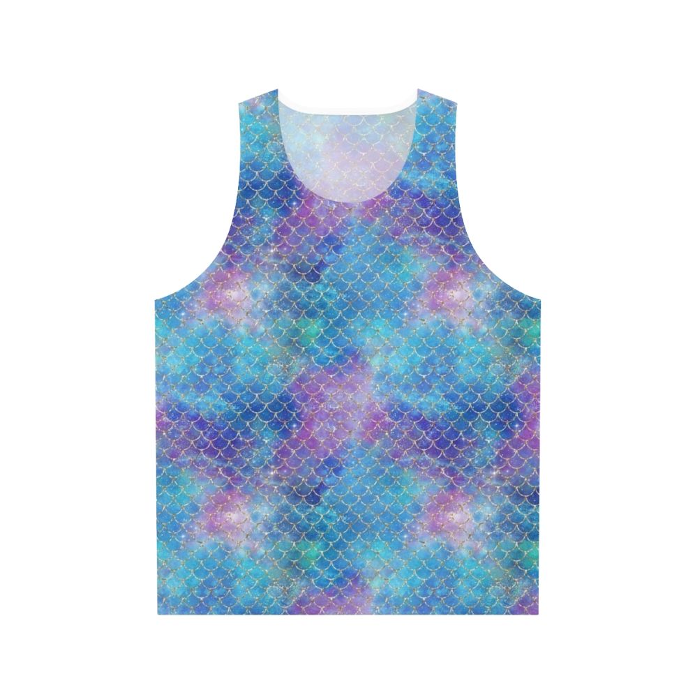 Mermaid scale glitter pattern seamless unisex tank top