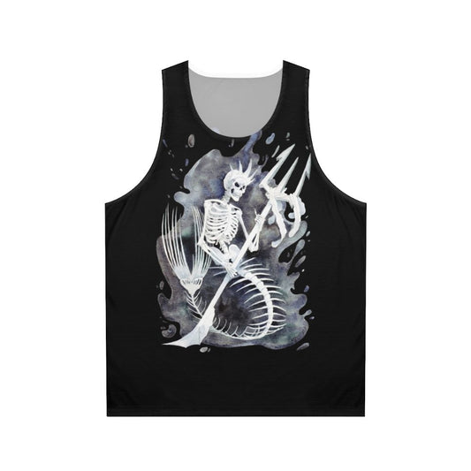 Mermaid skeleton unisex tank top
