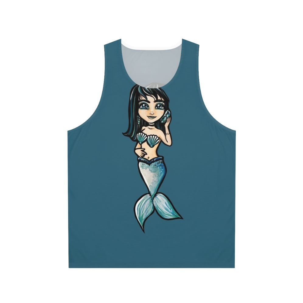 Mermaid tank top with black hair