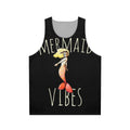 Mermaid-themed unisex tank top for summer
