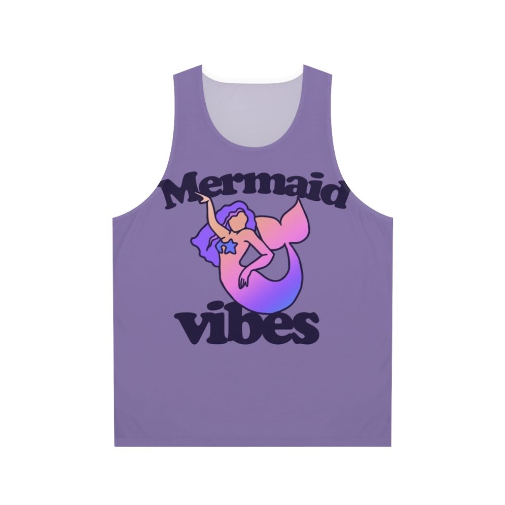 Mermaid-themed unisex tank top