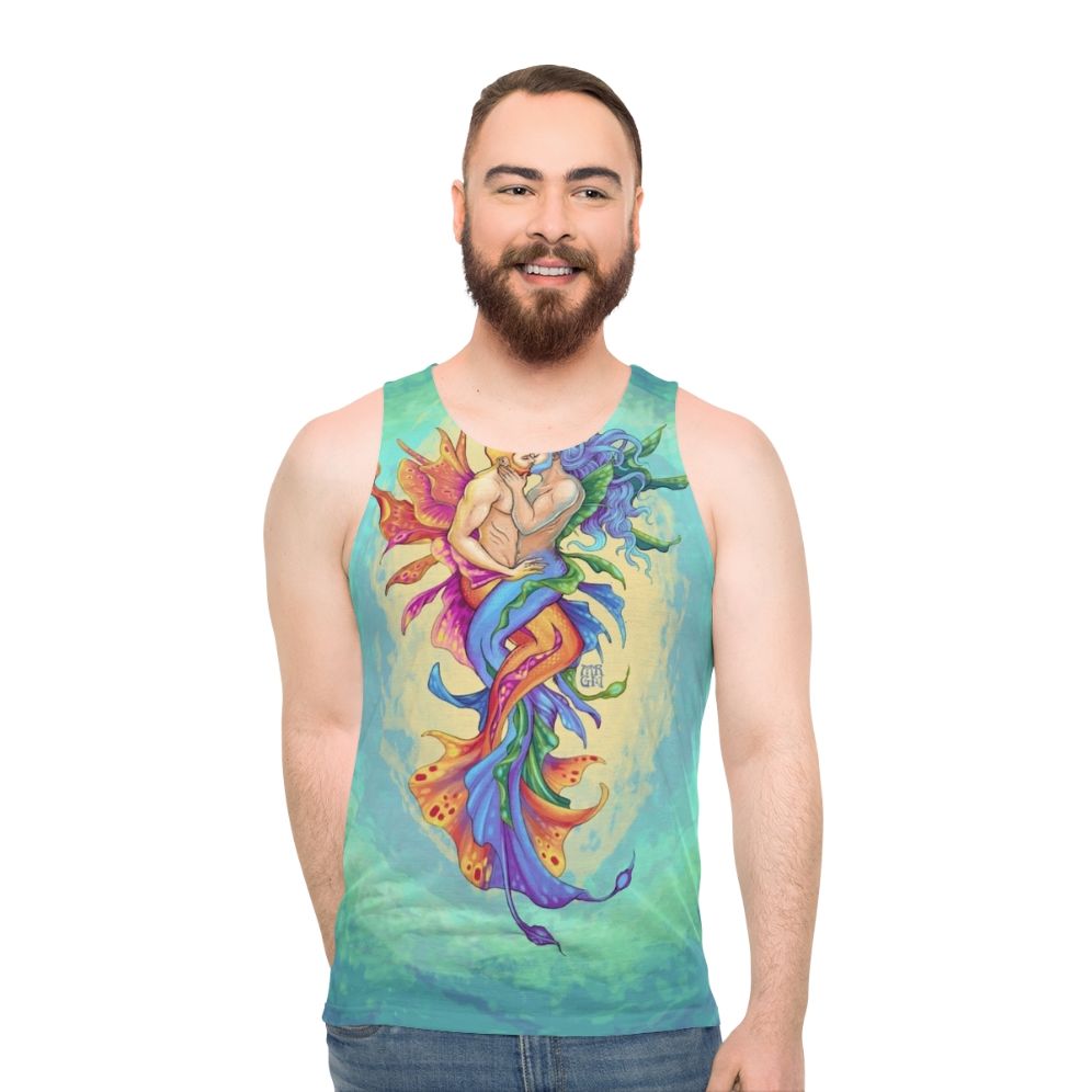 Merman Underwater Kiss Unisex Tank Top