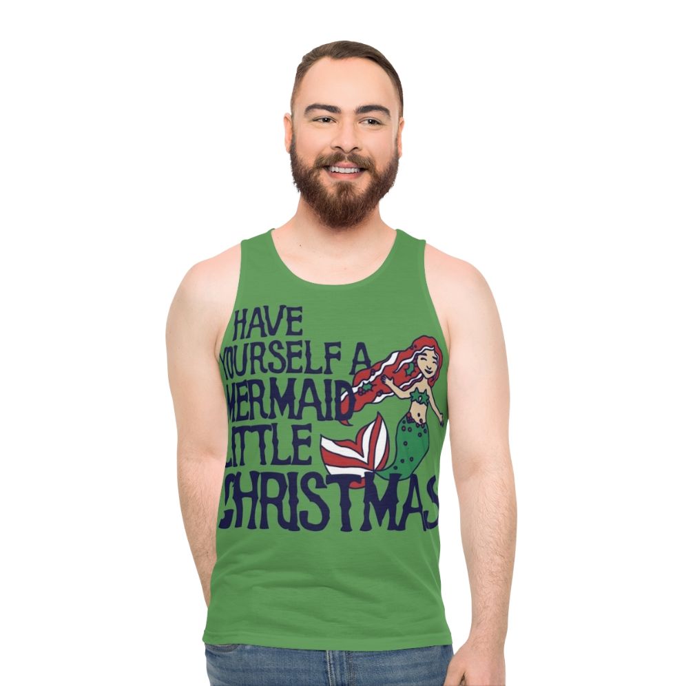 Merry & Bright Mermaid Christmas Unisex Tank Top