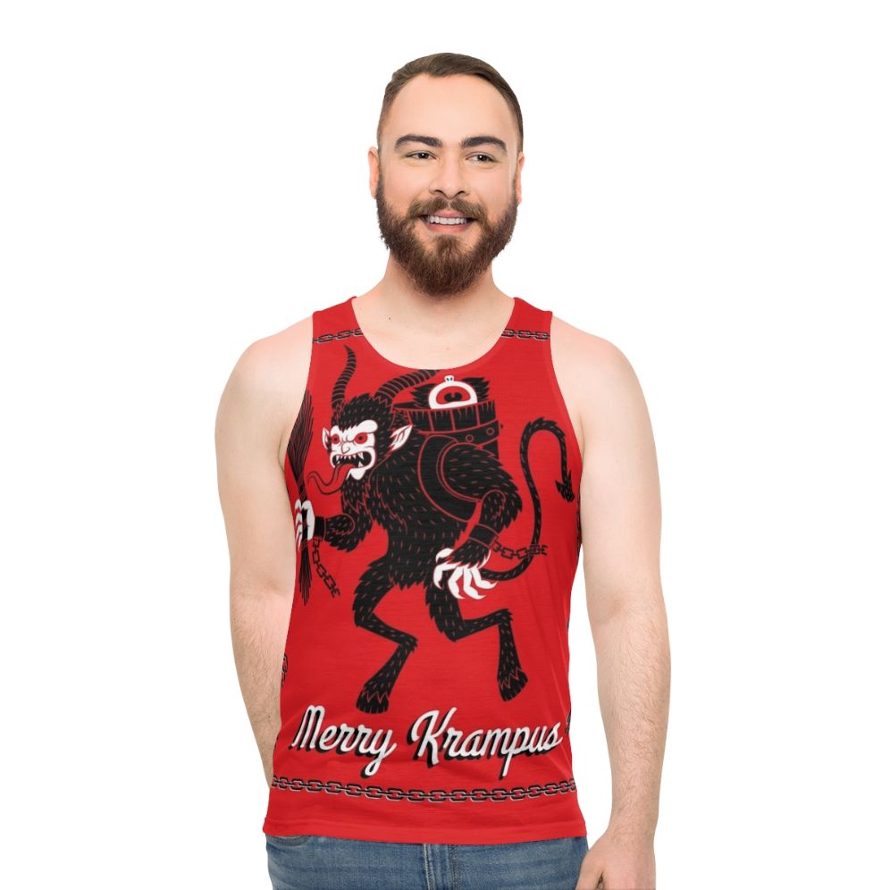 Merry Krampus unisex tank top