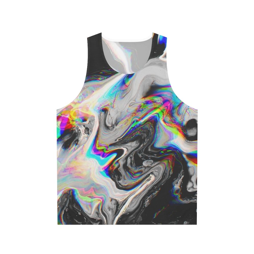 Unisex tank top with mesmerizing abstract art pattern