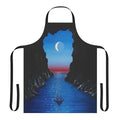 Surreal night drift apron with flooko space, astronaut, and trippy design