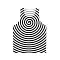 Unisex tank top with psychedelic black and white spiral design