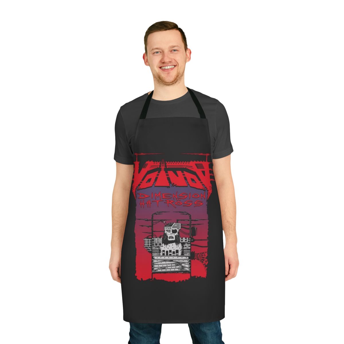 Dimension Hatross Voivod metal band inspired graphic design kitchen apron