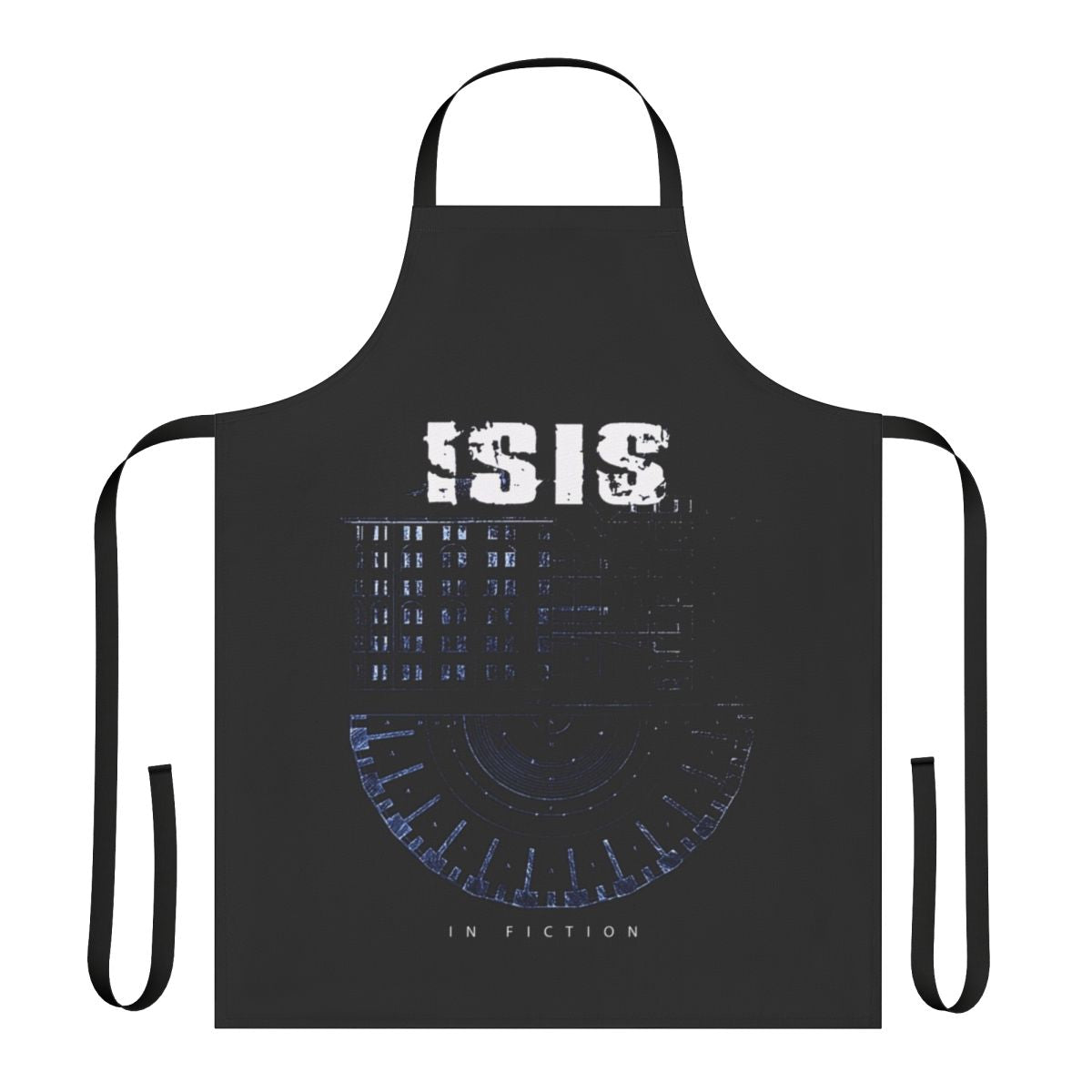Metal music themed apron with hardcore band imagery