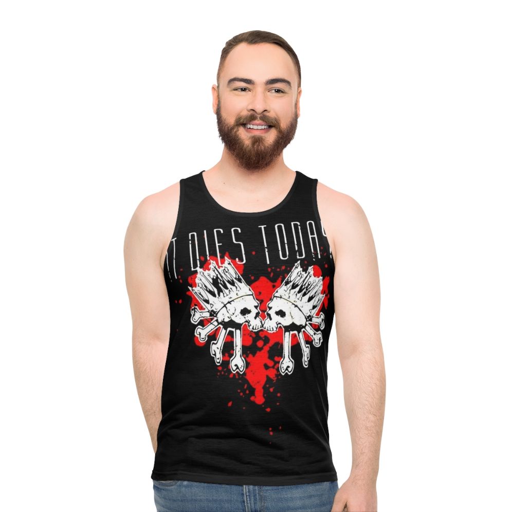 Metalcore Heart Skulls Unisex Tank Top