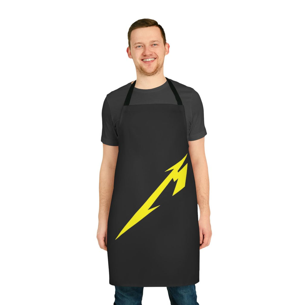 Metallica inspired metallic design apron for cooking and kitchen use