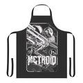 Metroid-inspired cooking apron featuring Samus Aran in a space-themed design