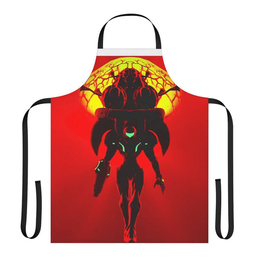 Metroid-themed apron featuring Samus Aran's iconic zero suit design