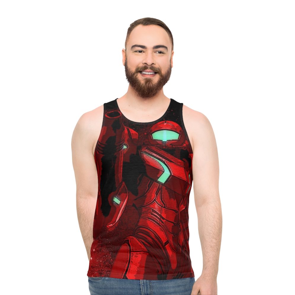 Metroid inspired unisex space gaming tank top