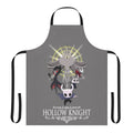 Hollow Knight-themed apron with a pixel art design, suitable for kitchen use or as a gamer accessory.