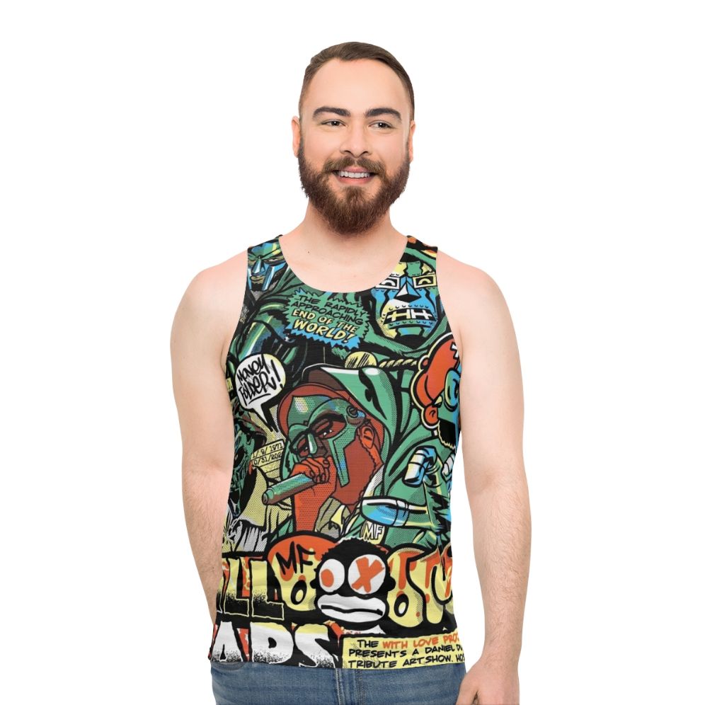 MF DOOM Unisex Tank Top with Minimalist Cover Art Design